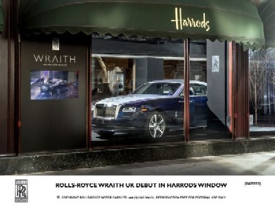 Rolls-Royce Wraith on display at Harrods
